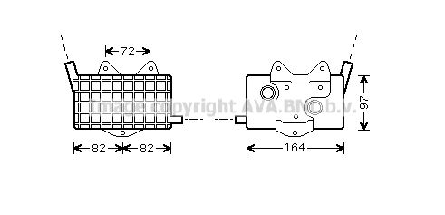 AVA QUALITY COOLING масляный радиатор, двигательное масло MS3294